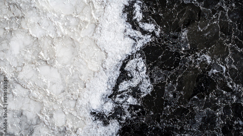 Fototapeta premium A contemporary quartz countertop with a stylish black-and-white contrast