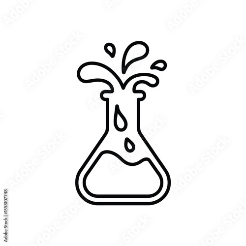 Erlenmeyer Flask with Liquid Splashing Out