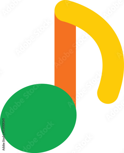 A cute music note illustration. Great for use in music class, concerts, festivals, children’s songs, performances, outdoor events, and joyful music-themed educational content.