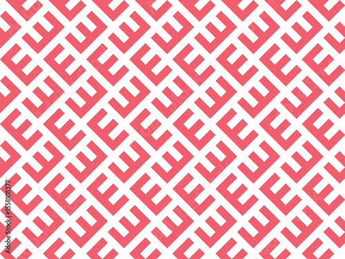 Abstract geometric pattern. A seamless vector background. White and pink ornament. Graphic modern pattern. Simple lattice graphic design