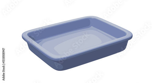 Baking tray isolated on white background  