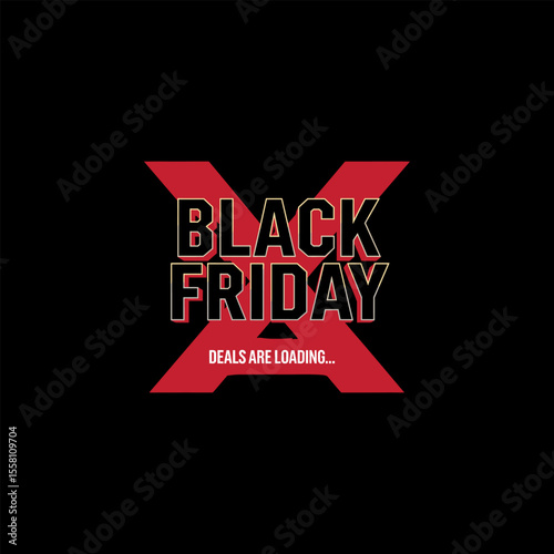 Black Friday Deals Are Loading Vector Illustration

