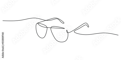 Eyewear Continuous Line Art for Sun Protection and Style