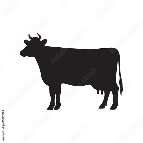 Dairy Cow Silhouette vector image
