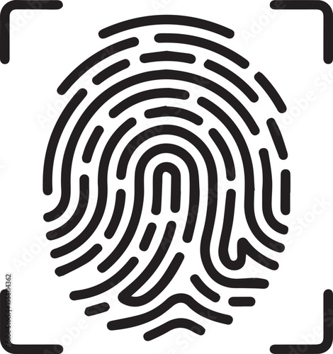 fingerprint on a white background