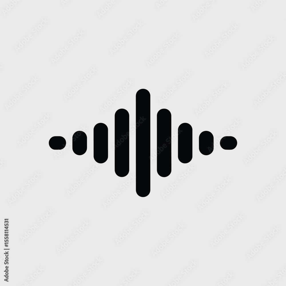 Obraz premium Abstract Sound Wave Icon Graphic Design Element