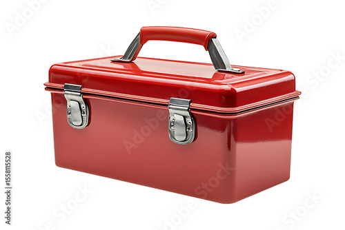 Red Toolbox isolated on transparent background