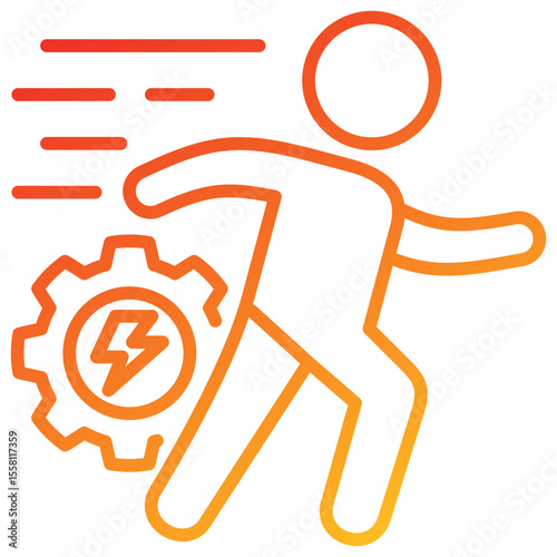 Action Line Gradient Icon