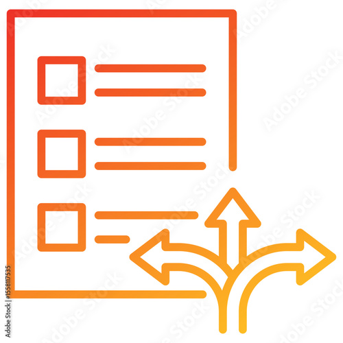 Direction Line Gradient Icon
