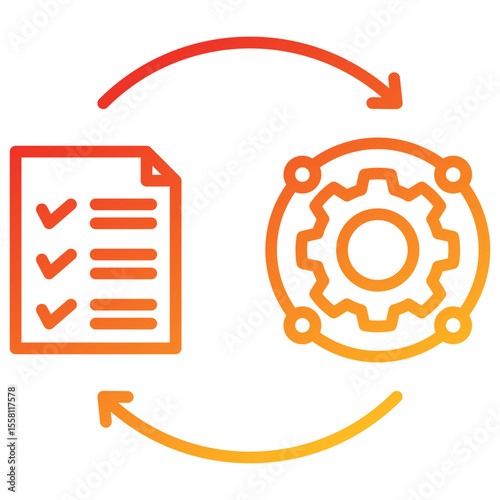 Implementation Line Gradient Icon
