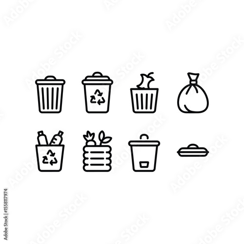 Recycling and Waste Disposal Icons