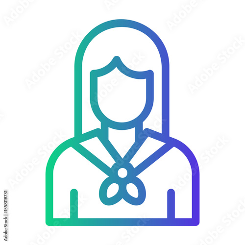 sailor Line Gradient Icon