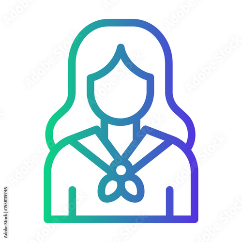 sailor Line Gradient Icon