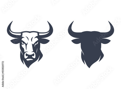 Minimalist Vector Cow Head Illustration for Farm and Dairy Branding vector file