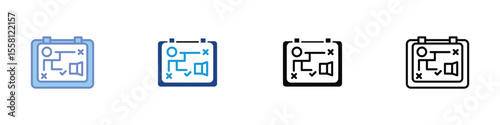 Emergency Evacuation Plan Icon Set – Strategy Map and Rescue Route Illustration in Flat, Glyph, and Outline Style