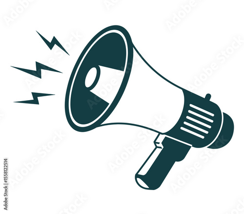 Megaphone, loudspeaker symbol. Advertising, marketing, news concept. Vector illustration