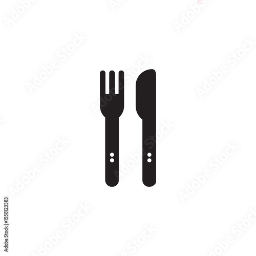 Fork and knife icon vector.