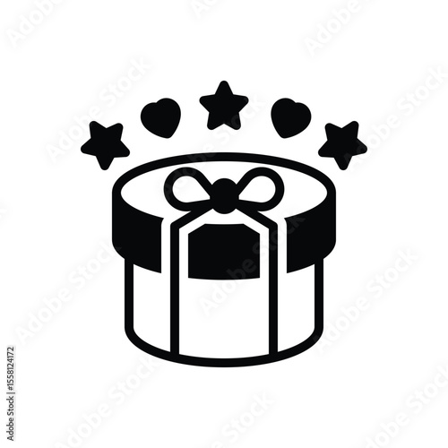 Black solid icon for present