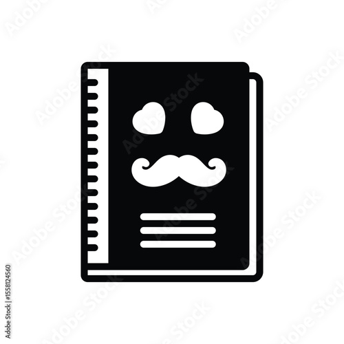 Black solid icon for album