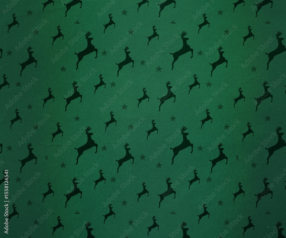 Obraz premium Digitally generated Green reindeer pattern