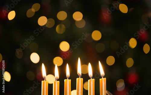 Candles burning during Christmas