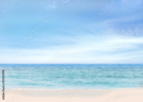 Scenic view of beach against clear sky