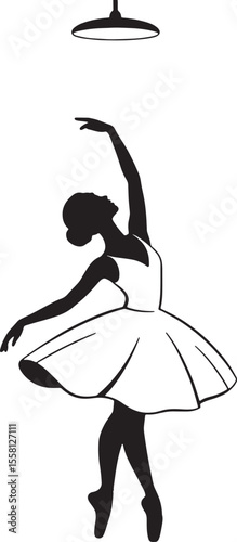 dancing day Rumba girl dance silhouette art design transparent background illustration premium quality