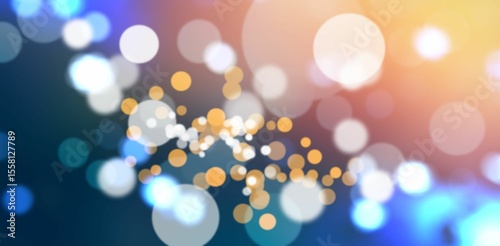 Defocused lights against snow covered trees