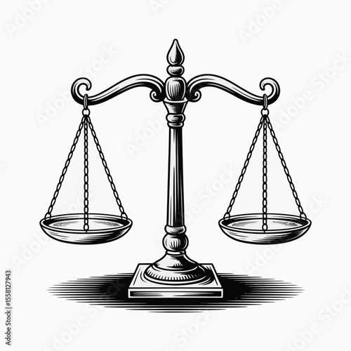 Scale of Justice Outline Icon