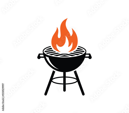 BBQ and grill emblem set. Barbecue labels, badges and design elements for restaurant menu
