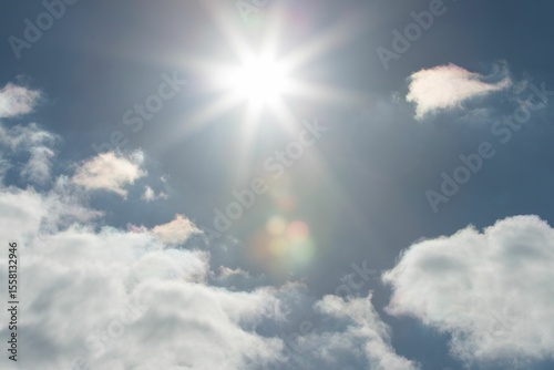 Cloudy sky with sunshine