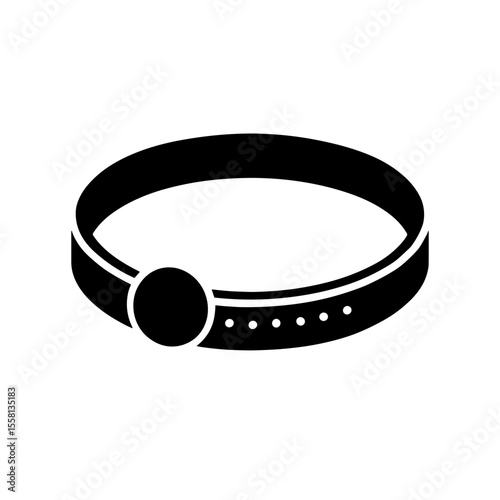Choker necklace icon filled – symbol of modern fashion and bold accessories