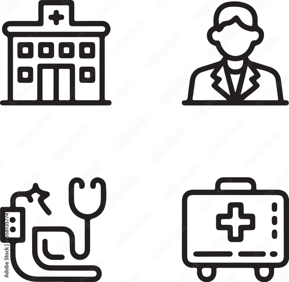 Healthcare Vector Icons | Minimal Clinic & Medicine Set
Healthcare Vector Icons | Minimal Clinic & Medicine Set