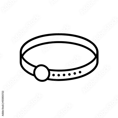 Choker necklace icon outline – symbol of modern fashion and bold accessories