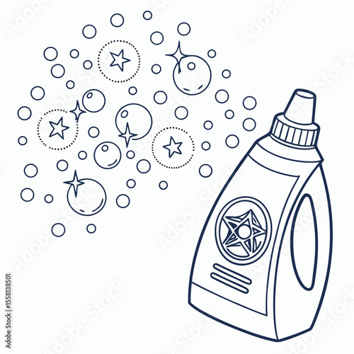 Washing Powder Icon Vector | Generative AI & Linocut Silhouette Design

