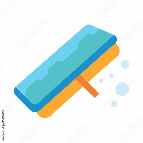 Window Cleaning Sponge Icon – Generative AI Vector & Linocut Silhouette Design