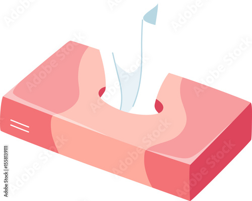 Rectangular Tissue Box Open

