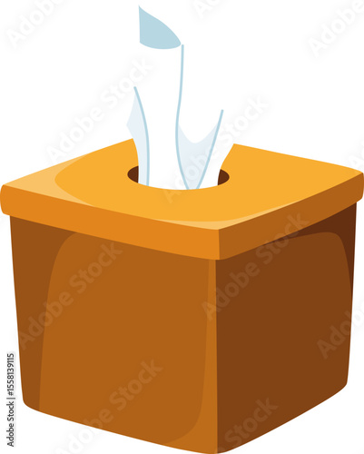 Yellow Square Tissue Box

