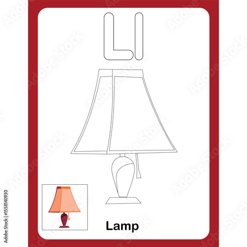 coloring worksheet for kids - L