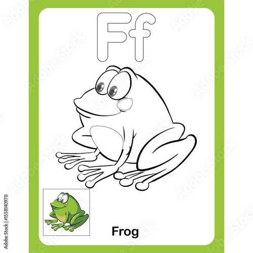 coloring worksheet for kids - F