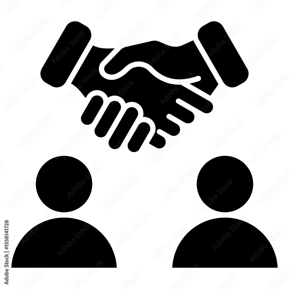 Obraz premium Partnership Glyph Icon Element For Design