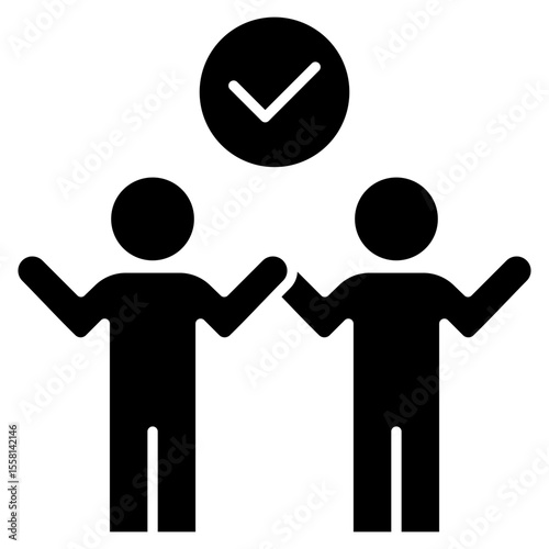 Engagement Glyph Icon Element For Design