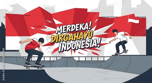 Skateboarding in Indonesia Celebrating Independence Day with Thrilling Sports