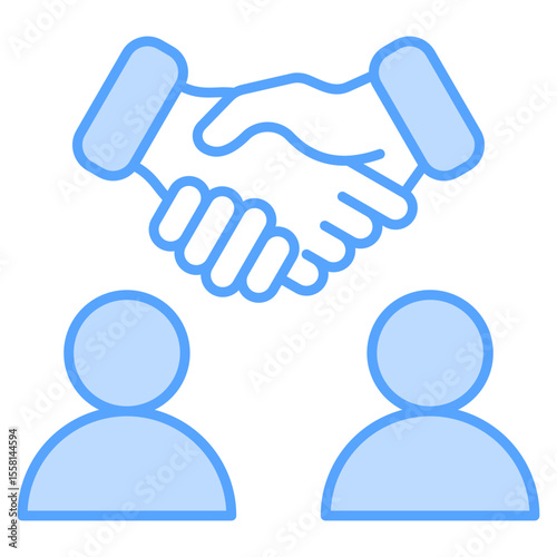 Partnership Blue Icon Element For Design