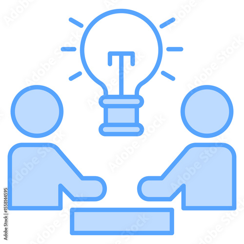 Collaboration Blue Icon Element For Design