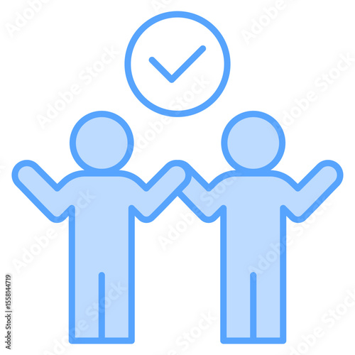 Engagement Blue Icon Element For Design