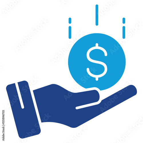 Funding Dual Tone Icon Element For Design