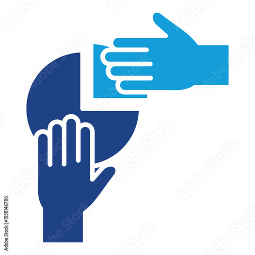 Contribution Dual Tone Icon Element For Design