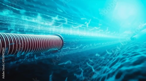 Underwater fiber optic communication system.