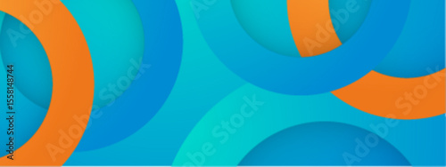 Overlapping blue and orange circles creating abstract design, versatile for backgrounds, branding, and geometric themes in graphic design projects.